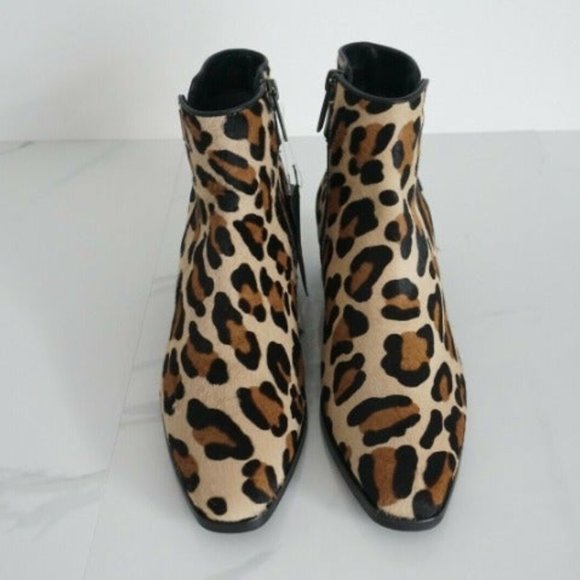 Aquatalia Waterproof Leopard Ankle Boots Size